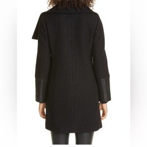 EUC Club Monaco Wool and Leather Coat, Size M